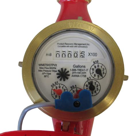 12 Multi Jet Brass Hot Water Meter With Pulse Output Prm