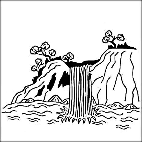 Waterfalls Coloring Pages Coloring Home