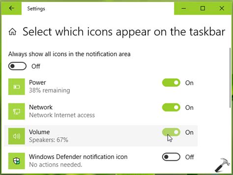 Fix Volume Icon Missing From Windows 10 Taskbar