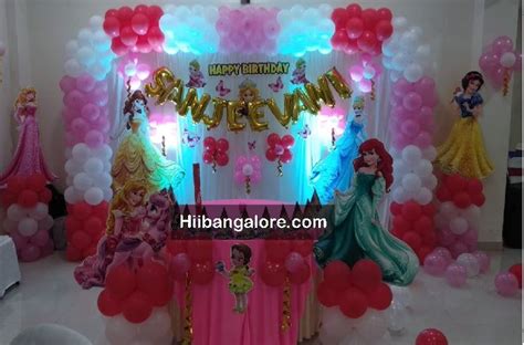 Princess Theme Birthday Party Balloon Decoration Bangalore Best