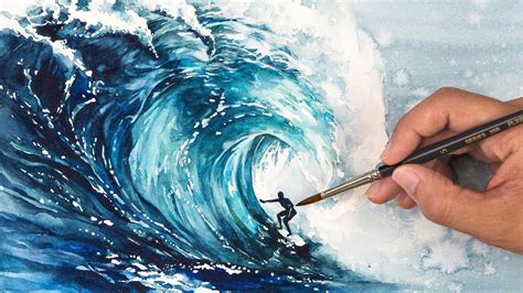 Painting Waves In Watercolor Cuteconservative