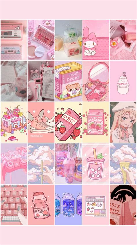Kawaii Photo Wall Collage Pack Tinkeringsbytati Wall Collage Anime