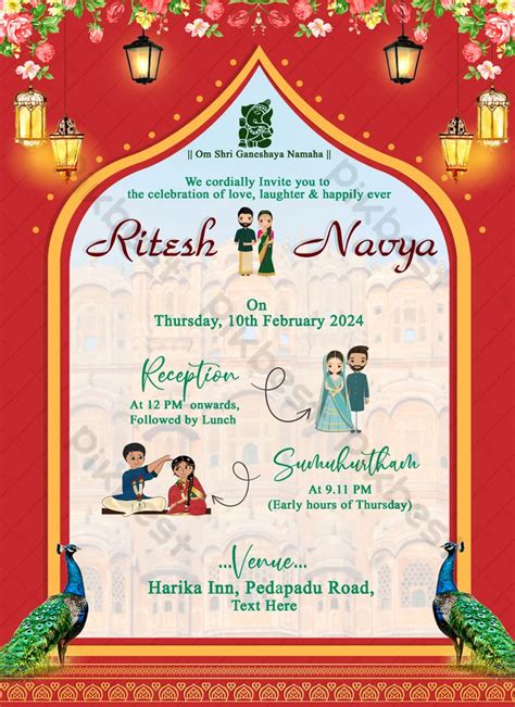 Indian Wedding Invitation Card Template Wedding Invit - vrogue.co