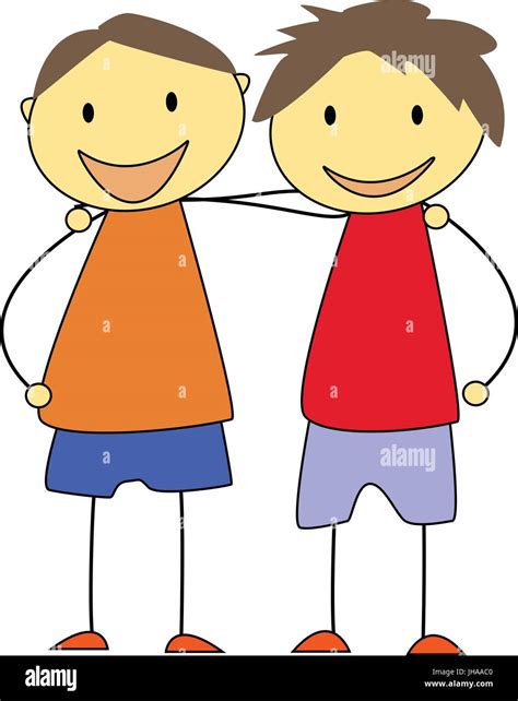 Two Friends Friendship Illustration Stock Vector Image And Art Alamy