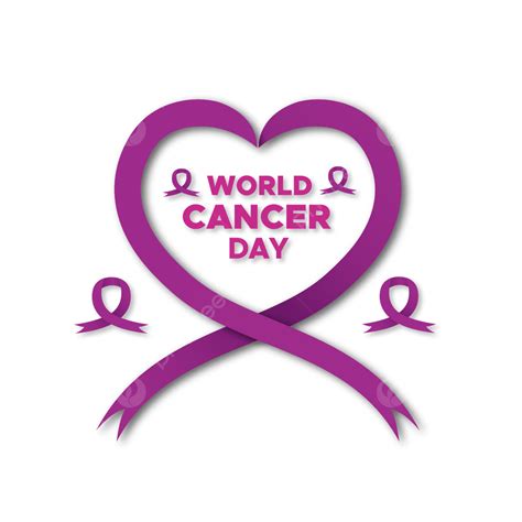 World Cancer Day Vector Png Images World Cancer Day With Love Purple