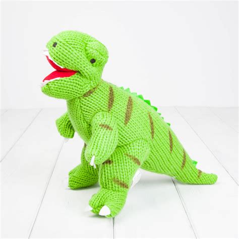 Large T Rex Knitted Dinosaur Toys By British And Bespoke