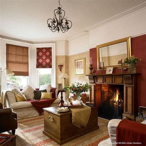 red gold and brown living room
