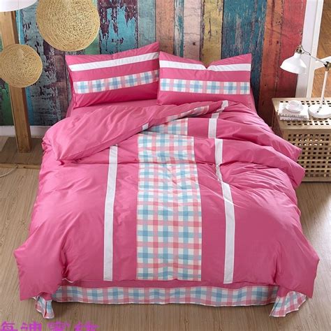 Hot Pink White And Blue Gingham Plaid Print Scottish Style Contemporary