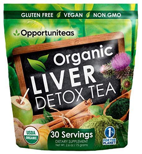Organic Liver Detox Tea Matcha Green Tea Milk Thistle Coconut Water