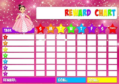 Explore Our Sample Of Princess Reward Chart Template In 2021 Reward