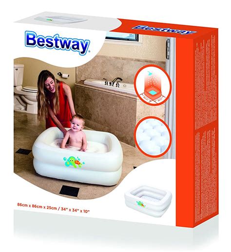 With this baby tub, the little the bathtub is made of durable, tested vinyl. Buy Bestway Baby Bath Tub Square with Inflatable Bottom ...