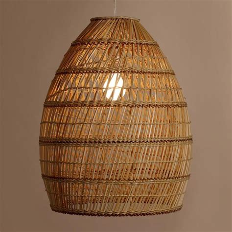 Use a hand pruner to cut 8 pieces of willow of equal lengths. Cost Plus World Market - Basket Weave Bamboo Pendant Lamp ...