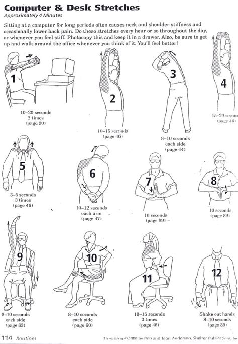 Neck And Shoulder Exercises From My Chiropractor Desk Workout Office