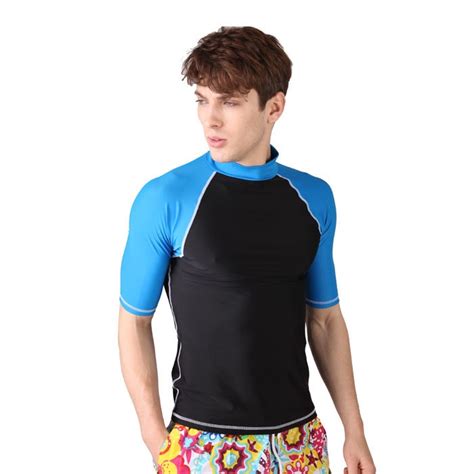 Sbart Short Sleeve Rash Guard Swimwear Surf Shirt And Shorts Scuba