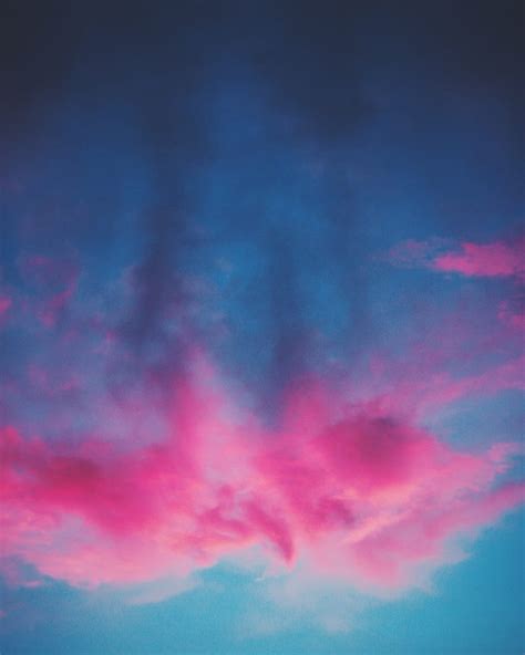 4k Free Download Sunset Cloud Aqau Color Cyan Dusk Fall Pink
