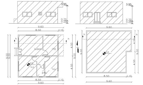 House Autocad Working Drawing Plan With Dimension Dwg File Cadbull