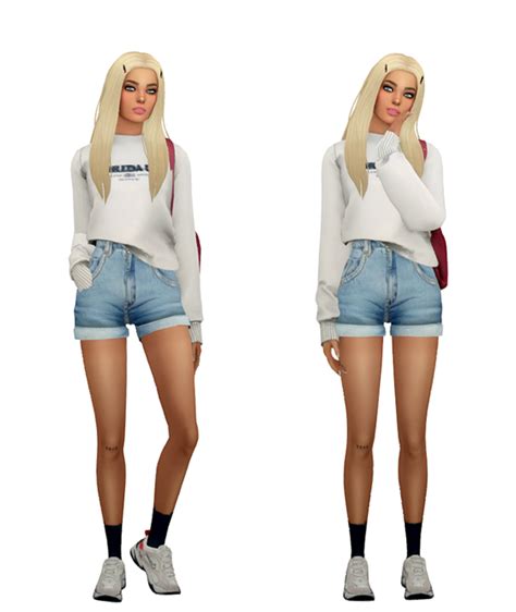 Ts4 Sweater Weather Lookbook 2 Skin Face Hair The Kims 4