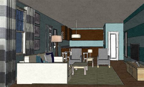 Coastal Contemporary Living Room Virtual Interior Design View3 A
