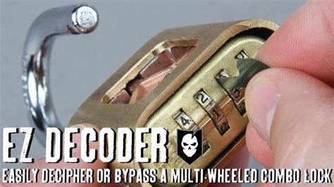 How to tension a lock. EZ Decoder: Easily Decipher or Bypass a Multi-Wheeled ...