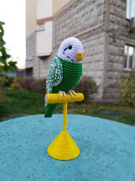 Green Budgie Toy With Flexible Paws Custom Plush Parrot Toys Etsy