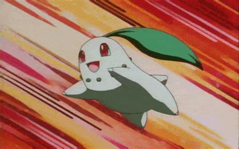 Chikorita GIF Find Share On GIPHY Pokemon Pokemon Gif Cartoon Pics