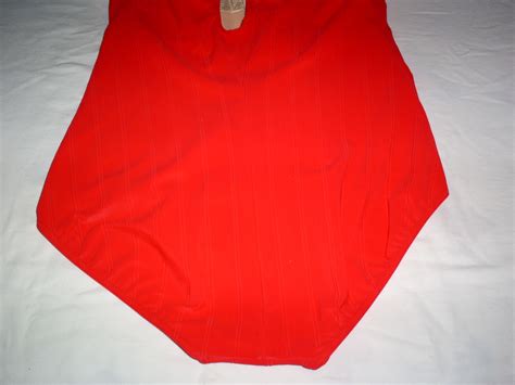Womens Plus Size 22w42 Red 1piece Bathing Suit Swimsuit Christine