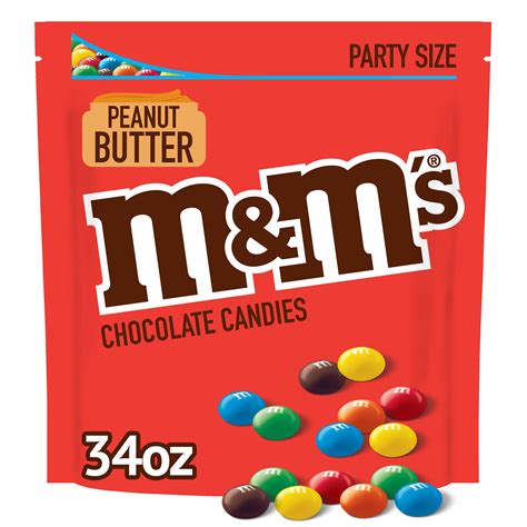 Mandms Peanut Butter Milk Chocolate Christmas Candy Party Size 34 Oz
