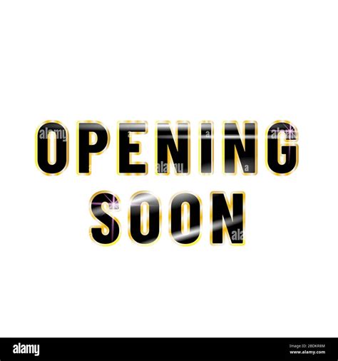 Opening Soon Poster Design Isolated White Background Stock Vector Image