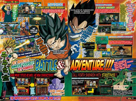 The game was first announced on the april issue of shueisha's magazine and was released on june 11, 2015 in japan. Dragon Ball Z: Extreme Butoden Scan Reveals Tenkaichi ...