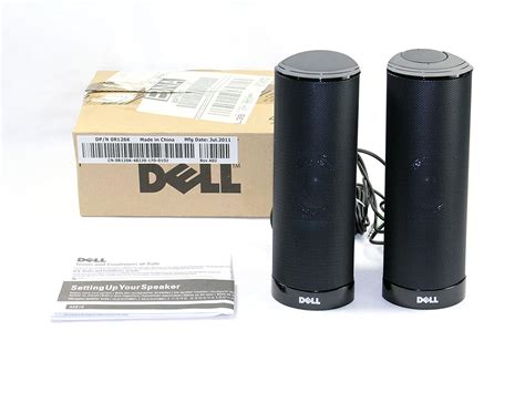 Genuine Dell Ax210 Black Stereo Speakers Usb Powered Portable Pc