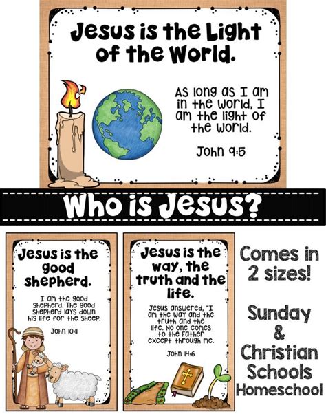Names Of Jesus Posters And Student Book Bible Lessons For Kids Bible