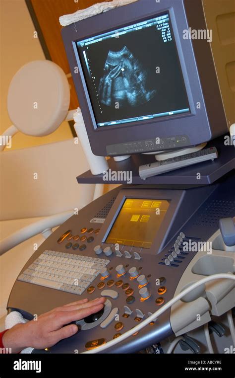 Ultrasonic Scan During Pregnancy Stock Photo Alamy