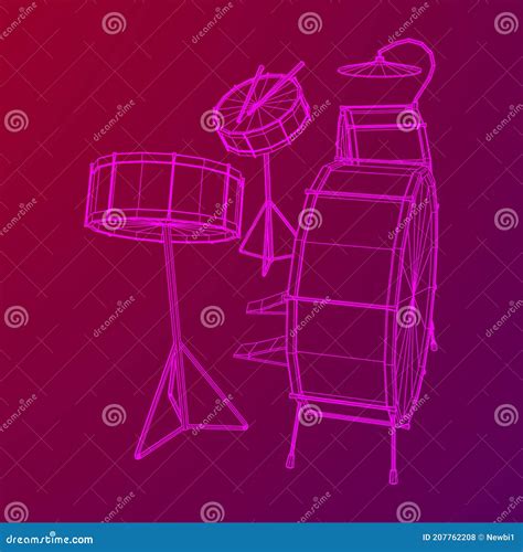 Musical Instruments Set Rock Band Drum Kit Stock Photo Image Of Hand