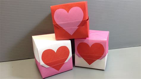 Origami Valentine Heart T Box Print Your Own Youtube