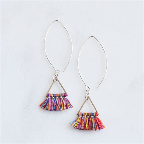 Colorful Dangle Earrings Bright Tassel Earrings Jewels By Trish
