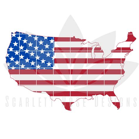 Fourth of July SVG, USA American Flag SVG - Scarlett Rose Designs