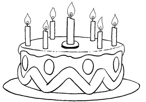 Imágenes de tortas de cumpleaños para imprimir y colorear Colorear