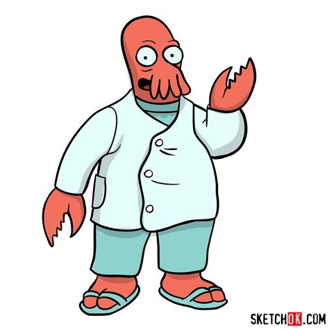 How To Draw Doctor Zoidberg Step By Step Drawing Tutorials Futurama