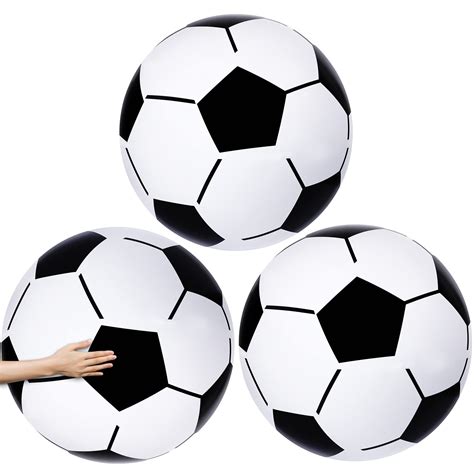 Vinsot 3 Pieces 25 Ft Giant Inflatable Soccer Ball Large Ball Pvc Big