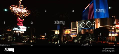 Las Vegas Nevada USA By Night The Strip Panoramic Mood Atmospheric