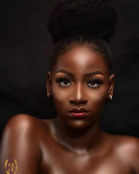 Black Is Beautiful Gorgeous Women Afro Hair Art Beauty Makeup Hair Beauty African Ebony