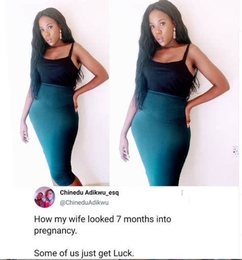 Nigerian Man Shows Off His Wife S Amazing Stature When She Was Seven 7 Months Pregnant See