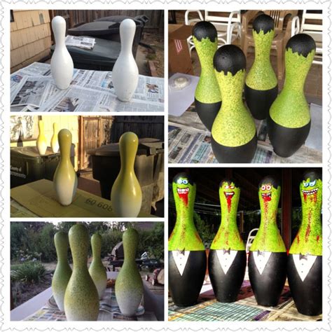 Bowling Pins For The Zombie League My Girlfriend Runs The Creation