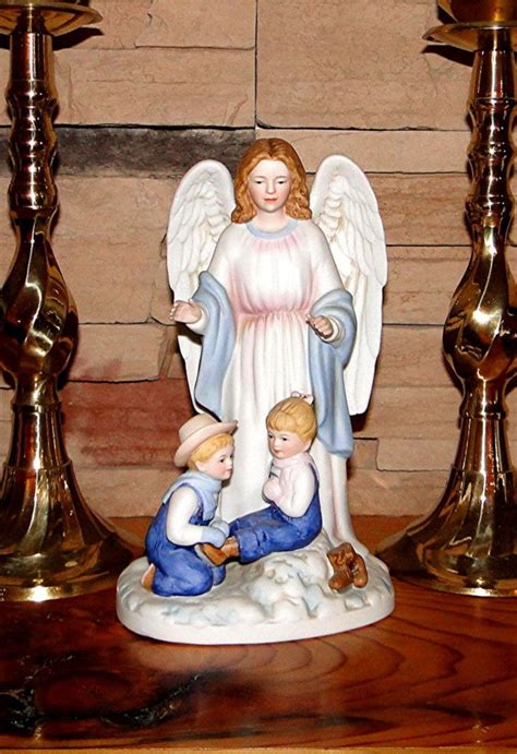 Denim Days Guardian Angel Home Interiors Homco Christmas Figurine 8822