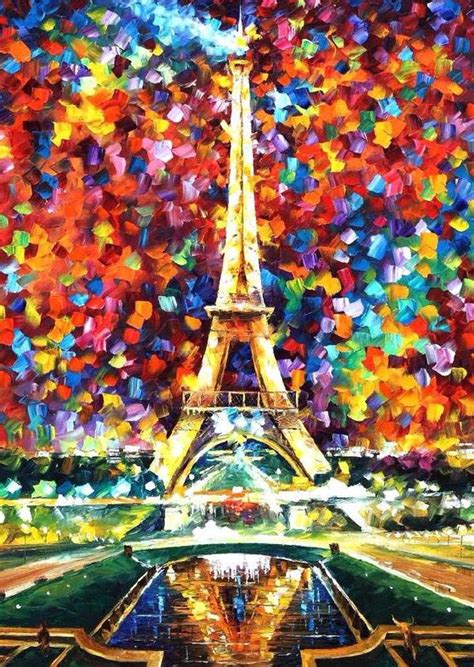 Leonid Afremov Eiffel Tower Painting Eiffel Tower Tower