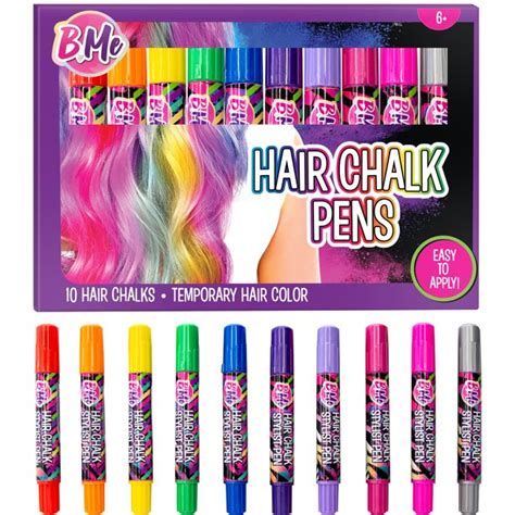 Creative Kids Hair Chalk Pens Set For Girls Temporary Color Kit 6