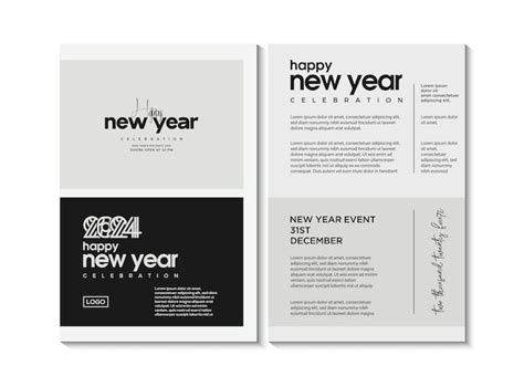 Premium Vector Cover Design Welcoming The New Year 2024 Premium