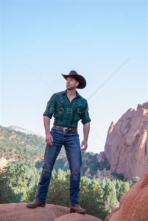 Good Looking Cowboy Outdoors Rob Lang Images