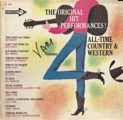 Various The Original Hit Performances All Time Country And Western Volume 4 Releases Discogs