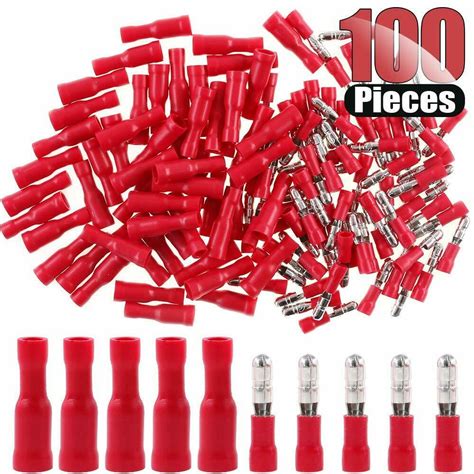 100pcs 22 16 Gauge Insulated Malefemale Bullet Quick Splice Wire